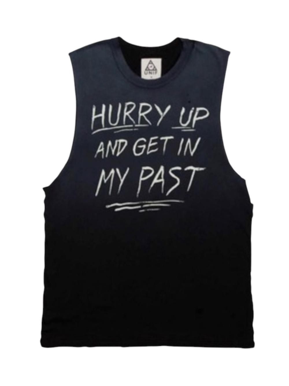VHTF: OG Y2K UNIF ๐ค Get in my Past Muscle Tee Tank ๐ค Faded Black ๐ค Small ๐ค - Picture 5 of 16